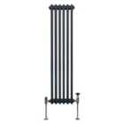 Traditional 3 Column Radiator 1500 X 292Mm Anthracite Grey