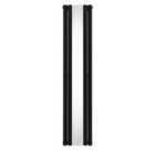 Oval Mirror Radiator 1800 X 380Mm Black