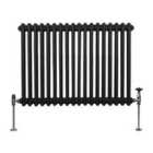Traditional 2 Column Radiator 600 X 832Mm Black