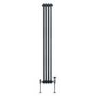 Traditional 2 Column Radiator 1800 X 202Mm Anthracite Grey