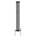 Traditional 2 Column Radiator 1800 X 202Mm Black