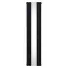 Flat Mirror Radiator 1800 X 425Mm Black