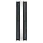 Oval Mirror Radiator 1800 X 500Mm Anthracite Grey