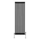 Traditional 3 Column Radiator 1800 X 472Mm Black