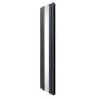 Flat Mirror Radiator & Valve 1800 X 425Mm Anthracite Grey