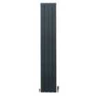 Aluminium Radiator & Valve 1800 X 315Mm Anthracite Grey