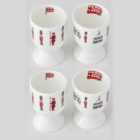 Victoria Eggs Set Of 4 Soldiers Egg Cup 6.7 X 4.7Cm