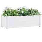 vidaXL Garden Raised Bed PP White 100x43x35cm