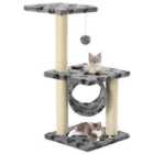 vidaXL Cat Tree w/ Sisal Scratching Post 65cm Grey