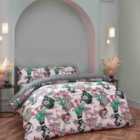 Furn Ishiko Floral Super King Duvet Cover Set White