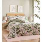 Wylder Passiflora Botanical Super King Duvet Cover Set Peach And Vine Green