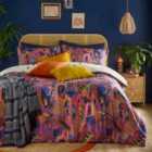 Furn Eivissa Abstract Super King Duvet Cover Set Magenta