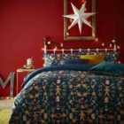 Furn Yuletide Treats Christmas Toddler And Junior Duvet Cover Set Navy