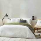 Yard Howarth Check Reversible King Duvet Cover Set Moss And Natural