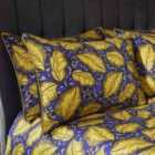 Ew By Edinburgh Weavers Magali Leaf Premium Cotton Sateen Pillowcase Pair Ochre