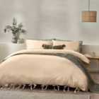 Yard Mallow Bowtie Cotton Double Duvet Cover Set Linen