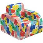 Aiyaplay Kids Armchair Foldable Toddler Chair For Bedroom Multicoloured