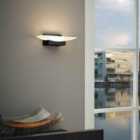 Eglo Metrass LED Plastic/Aluminium Black Uplighter Wall Light