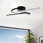 Eglo Selvina 1 LED Contemporary Flush Black Ceiling Light