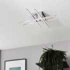 Eglo Lasana 1 LED Contemporary Flush Chrome Ceiling Light