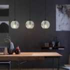Eglo Ariscani Smoked Black Glass 3-light Pendant