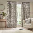 Wylder Pomegranate Floral Jacquard Pencil Pleat Curtains In Natural 228 X 228Cm
