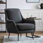 Crossland Grove Detling Armchair Dark Grey Linen