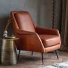Crossland Grove Detling Armchair Brown Leather