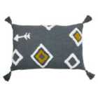 Paoletti Ionia Fish Polyester Filled Cushion In Dark Wood 35 X 50Cm