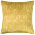 Furn. Wisteria Velvet Polyester Filled Cushion In Gold 50 X 50Cm