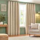 Wylder Grantley Jacquard Eyelet Curtains In Natural 168 X 137Cm