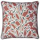 Furn. Annika Floral Polyester Filled Cushion In Oatmeal 50 X 50Cm