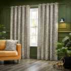 Wylder Bengal Chenille Eyelet Curtains In Linen 117 X 183Cm