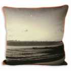 Hoem Nola Abstract Piped Polyester Filled Cushion In Oat 43 X 43Cm