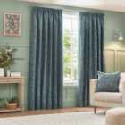 Wylder Grantley Jacquard Pencil Pleat Curtains In Wedgewood 168 X 229Cm