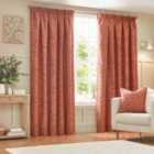 Wylder Grantley Jacquard Pencil Pleat Curtains In Brick 168 X 229Cm
