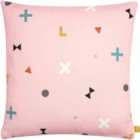 Paoletti Blenheim Geometric Polyester Filled Cushion In Berry 43 X 43Cm