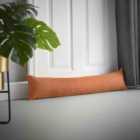 Velvet Chenille Draught Excluder 90cm x 15cm x 15cm Orange