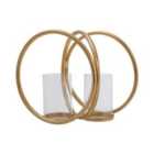 Interiors by PH Medium Gold Double Candle Holder