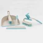 Jvl Antibac Cleaning Bundle - Dustpan & Brush, Window Squeegee & Brushes