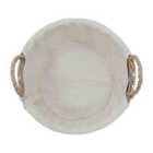 Jvl Arianna Round Willow Storage Baskets, Grey Wash