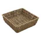 Jvl Hand Woven Seagrass Square Storage Tray, 4.2L Capacity, Set Of 6