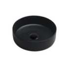 Limoge® 7844 Ceramic Vert Round Countertop Basin In Matte Black