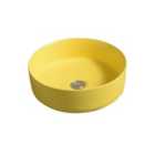 Limoge® 7844 Ceramic Vert Round Countertop Basin In Yellow