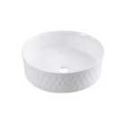 Limoge® 7981 Ceramic Vert Round Countertop Basin With Texture Effects