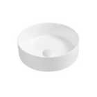 Limoge® 7844 Ceramic Vert Round Countertop Basin In Matte White
