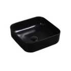 Limoge® 7839 Ceramic Vert Square Countertop Basin In Matte Black