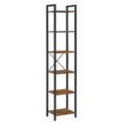 Vasagle 6-tier bookshelf- rustic Brown And Black