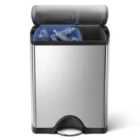 Simplehuman 46L (30/16) Rect. Bin, Brushed