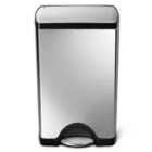 Simplehuman 38L Rect. Bin, Brushed